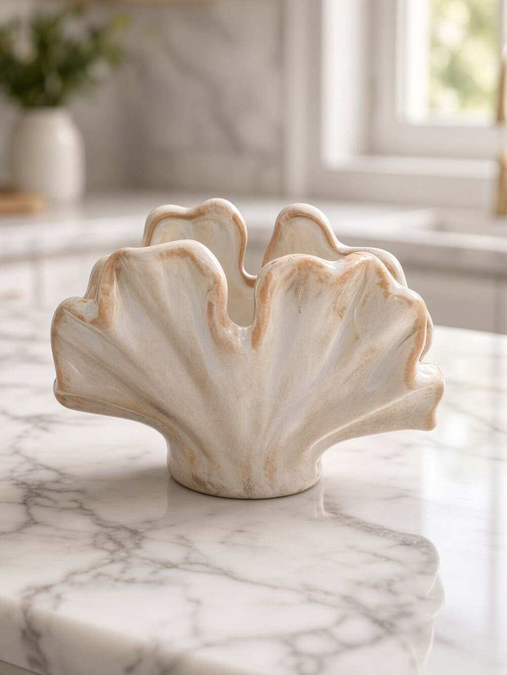 Brown Grey Ceramic Sponge Holder for Kitchen Sink